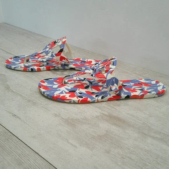 Lauren by Ralph Lauren Women's Audrie Botanical Jelly Flat Sandals Size 11 B - Picture 4 of 9